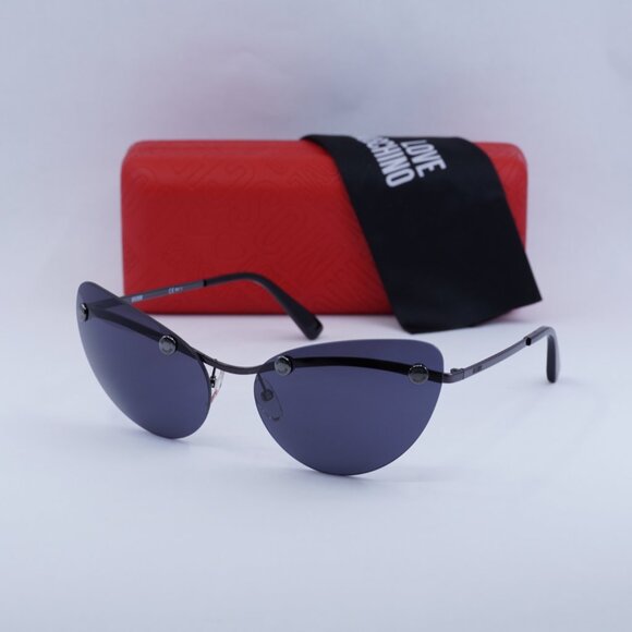 Final Price! Moschino MOS082/S 0V81 IR Black/Grey Sunglasses - Picture 3 of 10